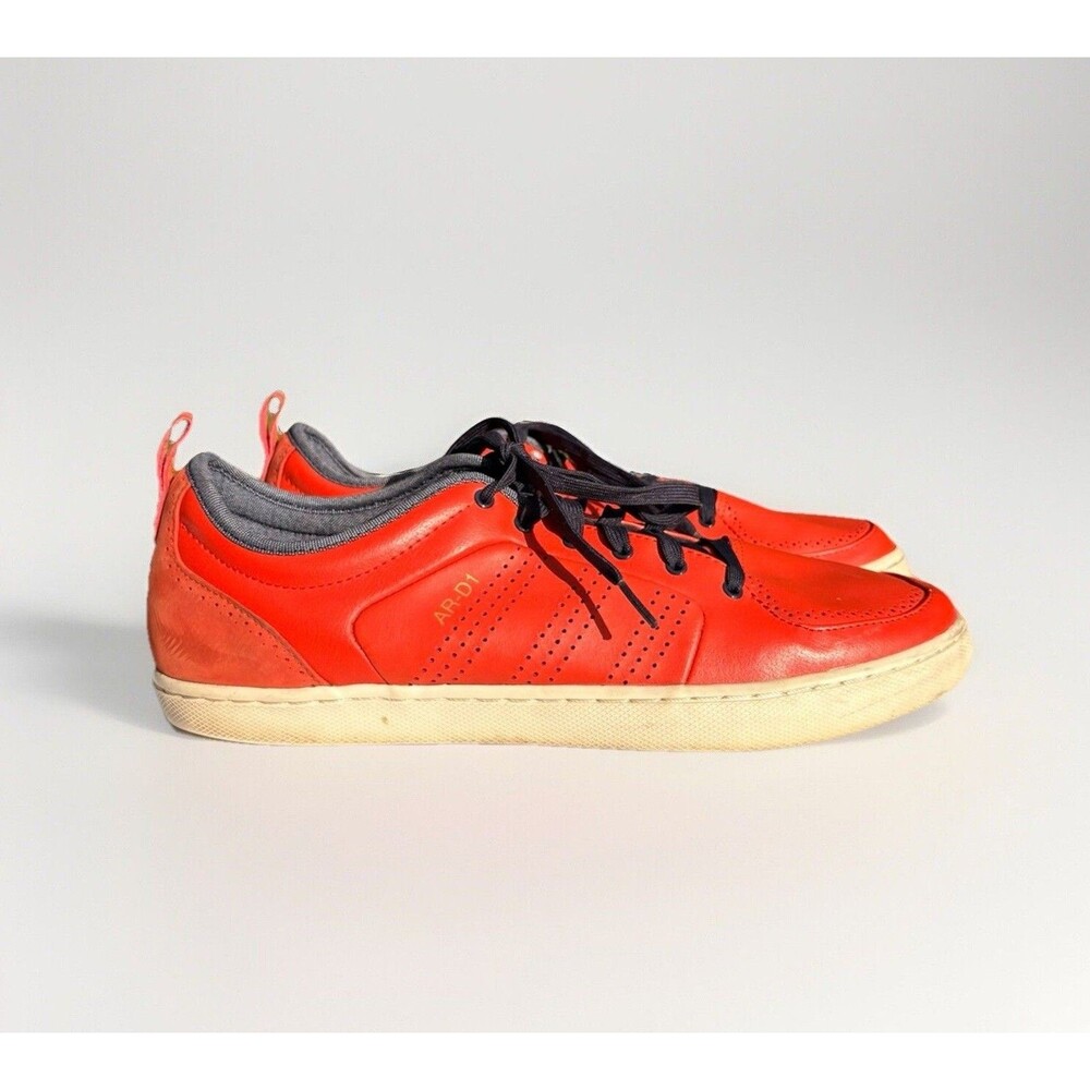 Adidas adi AR-D1 Mens Size 12 Orange Perforated Leather Low Top Athletic Shoes